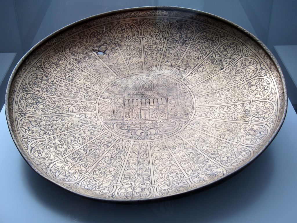 Shallow Bowl with Domed Building